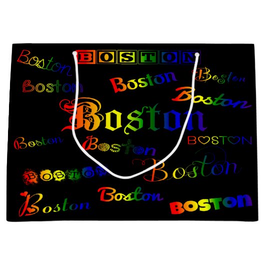 Boston Rainbow Fonts Groot Cadeauzakje (Voorkant)
