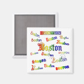 Boston Rainbow Fonts Magneet (Voorkant / Achterkant)