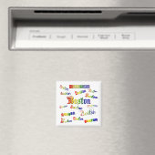 Boston Rainbow Fonts Magneet (Insitu (Vaatwasser))