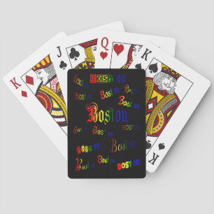 Boston Rainbow Fonts Pokerkaarten