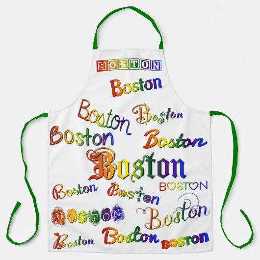 Boston Rainbow Fonts Schort (Voorkant)