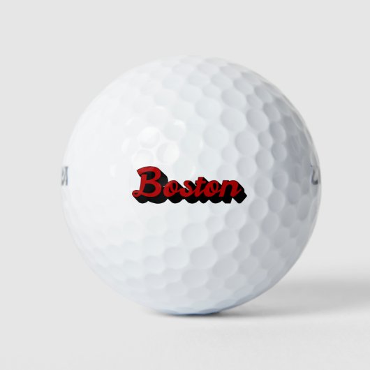 Boston Red en Black Golfballen (Voorkant)