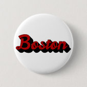 Boston Red en Black Ronde Button 5,7 Cm (Voorkant)