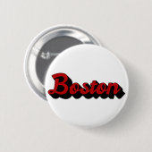 Boston Red en Black Ronde Button 5,7 Cm (Voorkant /achterkant)