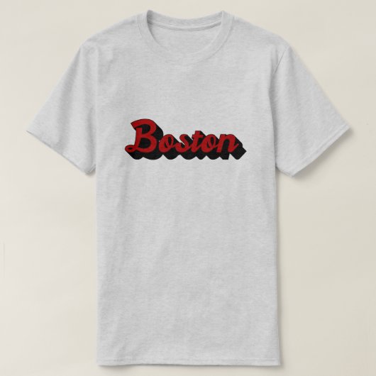 Boston Red en Black T-shirt (Design voorkant)