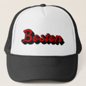 Boston Red en Black Trucker Pet (Voorkant)