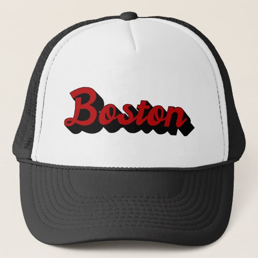 Boston Red en Black Trucker Pet (Voorkant)