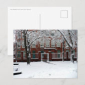 Boston Red School House in Winter White Snow Briefkaart (Voorkant / Achterkant)