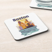 Boston Reisposter Bier Onderzetter (Linkerzijde)