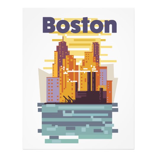 Boston Reisposter Foto Afdruk (Voorkant)