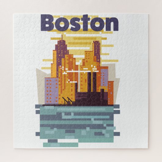 Boston Reisposter Legpuzzel (Verticaal)