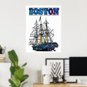 Boston reisposter poster (Thuiskantoor)