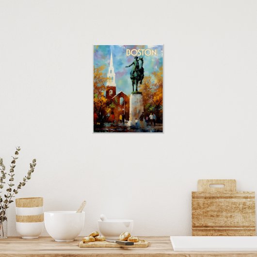 Boston Reisposter Poster (Keuken)