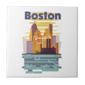 Boston Reisposter Tegeltje (Voorkant)