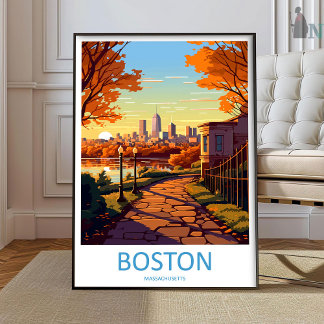 Boston Reisprint Muur Kunst Boston Muur Hanging Poster