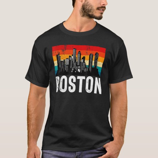 Boston  Retro Boston  Boston Massachusetts T-shirt (Voorkant)