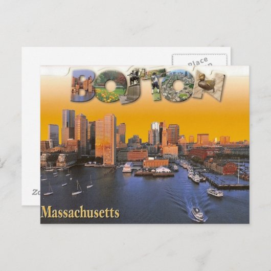 Boston retro Briefkaart (Voorkant / Achterkant)