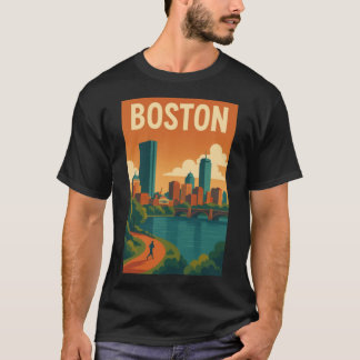 Boston Retro Poster T-shirt