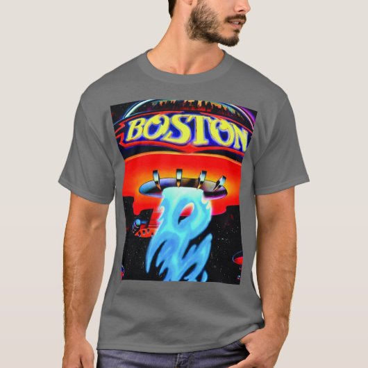 Boston Rock Band vriend retro T-shirt (Voorkant)