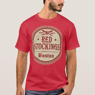 Boston rode kousen versleten t-shirt