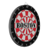 Boston rood zwart en wit dartbord (Voorkant Links)