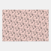  Boston Roze en Zwart Inpakpapier Vel (Voorkant 3)