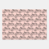  Boston Roze en Zwart Inpakpapier Vel (Voorkant 2)