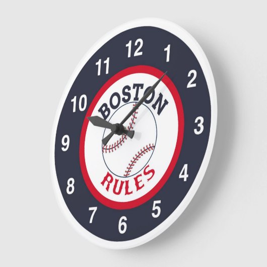 Boston Rules Baseball Clock Grote Klok (Hoek)