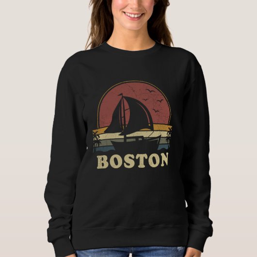 Boston Sailing Sailboat Summer Boating Sai Trui (Voorkant)