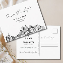 Boston Save the Date Briefkaart Wedding