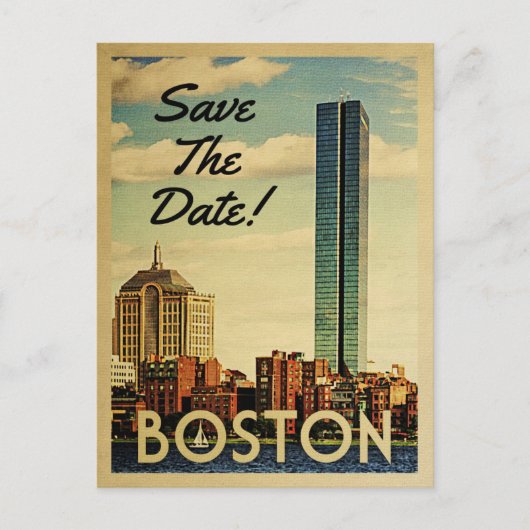Boston Save the Date  Briefkaarten (Voorkant)