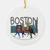 Boston schaatsen personaliseren de rug keramisch ornament (Voorkant)