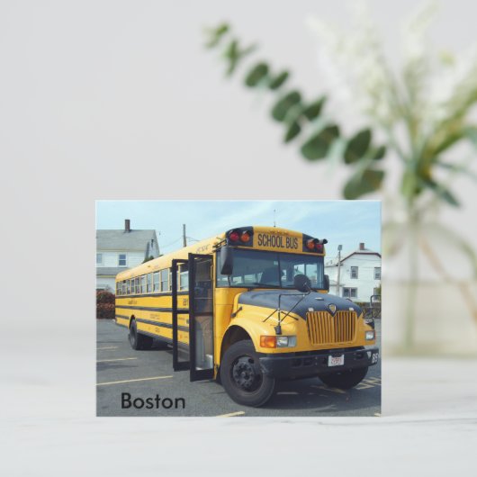 Boston School Bus Briefkaart (Staand voorkant)