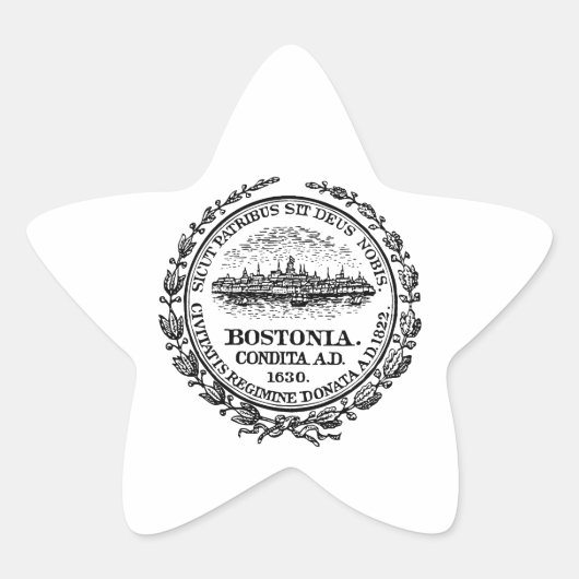 Boston Seal Ster Sticker (Voorkant)