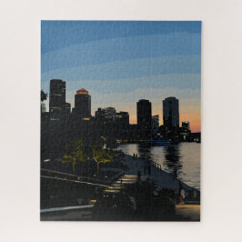 Boston Seaport Sunset City Skyline Legpuzzel