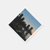 Boston Seaport Sunset City Skyline Servet (Hoek)