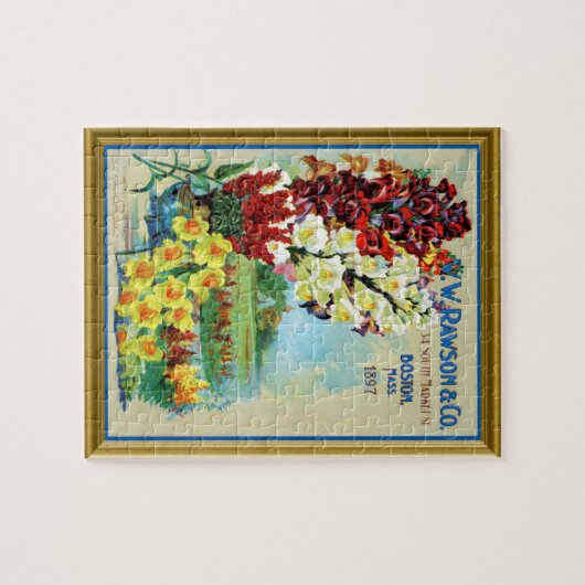  Boston Seed Catalog Flowers Puzzle Legpuzzel (Horizontaal)