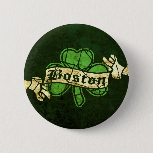 Boston Shamrock Style Ronde Button 5,7 Cm (Voorkant)