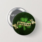 Boston Shamrock Style Ronde Button 5,7 Cm (Voorkant /achterkant)