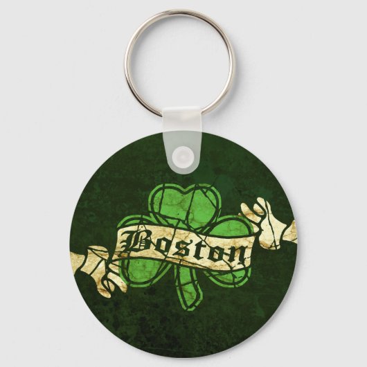 Boston Shamrock  Style Sleutelhanger (Voorkant)