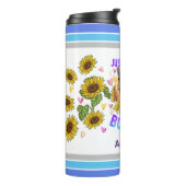 Boston shier Lover Sunflower Trainer Floral Thermosbeker (Gedraaid links)
