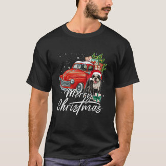 Boston shier Ride Red Truck met Kerstmis Pajama_fu T-shirt