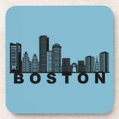 Boston Silhouet van de Stad Bier Onderzetter (Voorkant)