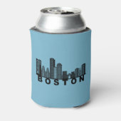 Boston Silhouet van de Stad Blikjeskoeler (Blikje Achterkant)