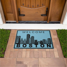 Boston Silhouet van de Stad Deurmat