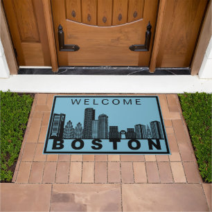 Boston Silhouet van de Stad Deurmat