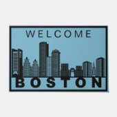 Boston Silhouet van de Stad  Deurmat (Voorkant)
