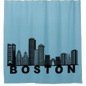 Boston Silhouet van de Stad Douchegordijn (Voorkant)