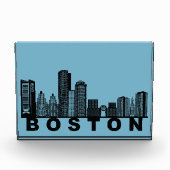 Boston Silhouet van de Stad Fotoblokken (Voorkant)