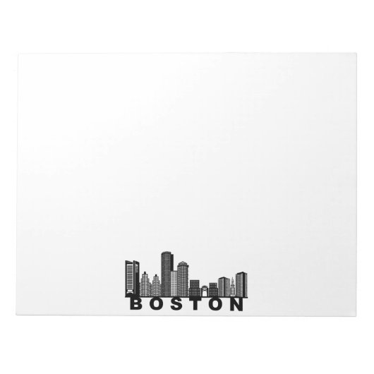 Boston Silhouet van de Stad  Notitieblok (Voorkant)